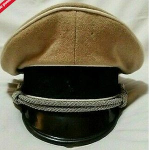 replica ww2 german desert officer hat cap visor wwii officer cap