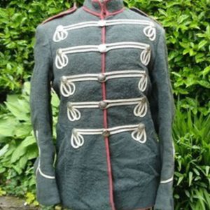 new men's early 20th century hussar or cavalry uniform tunic thick green wool,men's fashion jacket
