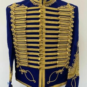 napoleonic hussars uniform military style tunic pelisse jimi hendrix jacket, jimmy hendrix jacket, hendrix jacket heavy braid work