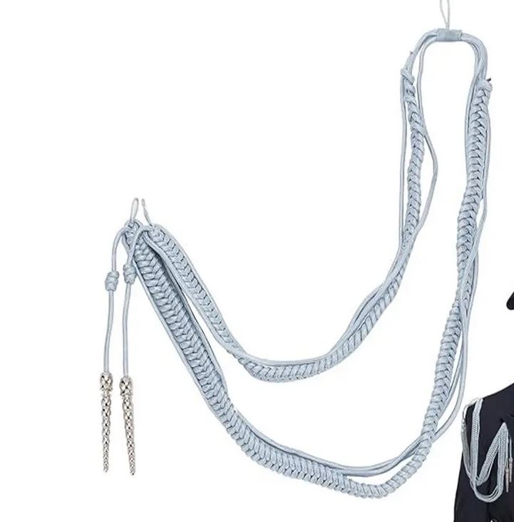 premium quality traditional braided shoulder cord accessory for uniform cosplay costume 3d design with logo decoration premium quality traditional braided shoulder cord accessory for uniform cosplay costume 3d design with logo decoration